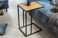 Beistelltisch 43x35 cm C-Form H: 63 cm Metall MDF