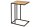 Beistelltisch 43x35 cm C-Form H: 63 cm Metall MDF