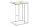 Beistelltisch 43x35 cm C-Form H: 63 cm Metall MDF