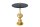 Beistelltisch Hartglas Metall in Gold Schwarz Ø 44 cm