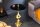 Beistelltisch Hartglas Metall in Gold Schwarz Ø 44 cm