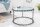 Couchtisch Hartglas Eisen in Silber 65x65 cm Handarbeit