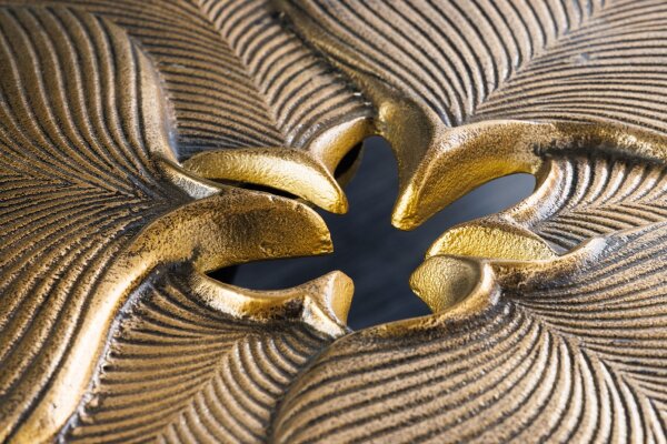 Couchtisch Metall in Gold Schwarz 56x58 cm Handarbeit