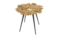 Couchtisch Metall in Gold Schwarz 56x58 cm Handarbeit