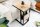 Beistelltisch Mango Holz Metall 45 x 30 cm C-Form