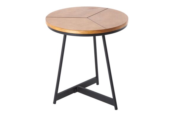 Beistelltisch Holz (Eiche) Metall 45 x 45 cm