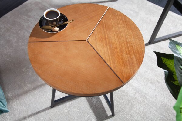 Beistelltisch Holz (Eiche) Metall 45 x 45 cm