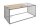 Couchtisch Glas MDF Metall in Schwarz 100 x 50 cm Modern