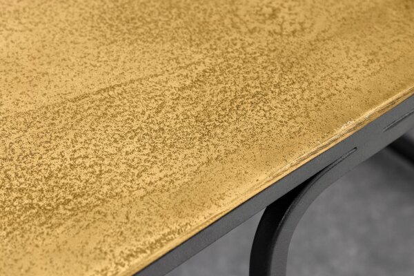 Couchtisch 2er Set Metall quadratisch Schwarz Gold Silber