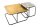 Couchtisch 2er Set Metall quadratisch Schwarz Gold Silber