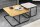 Couchtisch 2er Set Metall quadratisch Schwarz Gold Silber