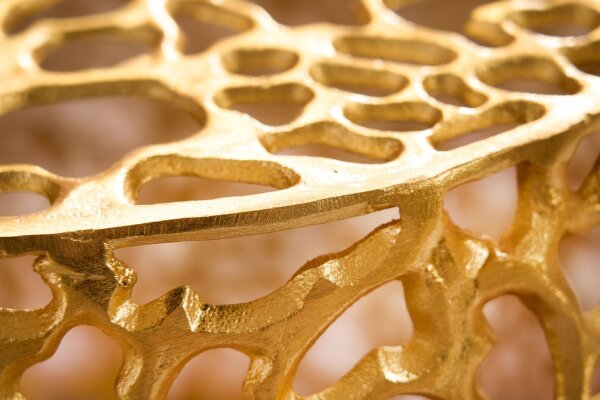 Couchtisch Metall in Gold 53 x 53 cm Handarbeit