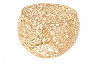 Couchtisch Metall in Gold 53 x 53 cm Handarbeit