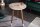 Beistelltisch Akazienholz Metall 40x50 cm (BxH) Handarbeit