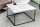 Couchtisch Weiß Schwarz 60 x 60 cm Marmor Optik Modern