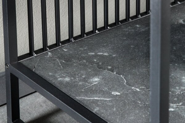 Regal in Schwarz 120 x 83 cm Schwarz Metall MDF