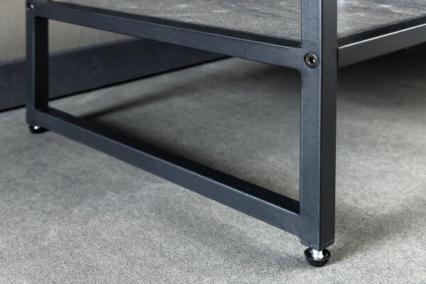 Regal in Schwarz 120 x 83 cm Schwarz Metall MDF