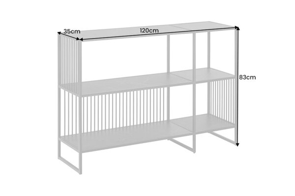 Regal in Schwarz 120 x 83 cm Schwarz Metall MDF