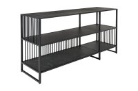 Regal in Schwarz 120 x 83 cm Schwarz Metall MDF