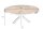 Esstisch Teakholz Hartglas Edelstahl Braun Chrom 120x120 cm