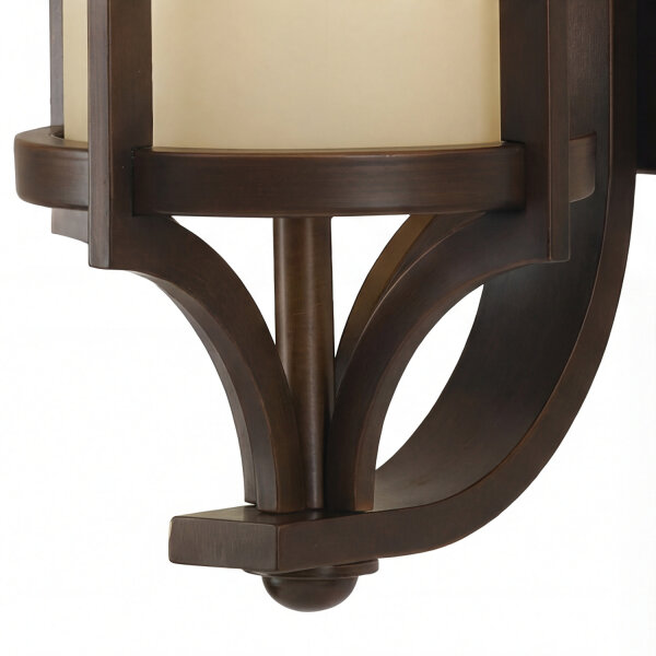 Wandlampe Außen in Creme Bronze Stahl Glas MERYL