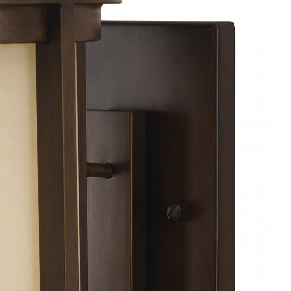 Wandlampe Außen in Creme Bronze Stahl Glas MERYL