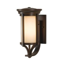 Wandlampe Au&szlig;en in Creme Bronze Stahl Glas MERYL