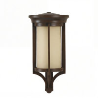 Wandlampe Außen in Creme Bronze Stahl Glas MERYL