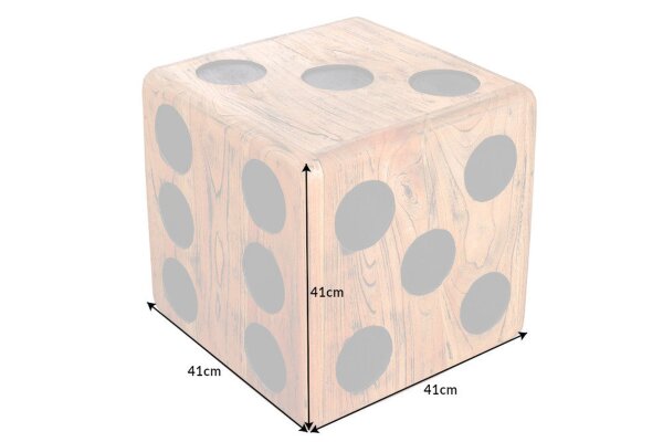 Beistelltisch Mindiholz in Natur 41 x 41 cm