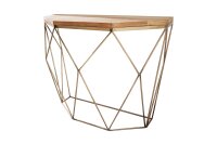 Konsolentisch Mango Holz Metall in Natur Messing 90 cm
