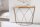 Konsolentisch Mango Holz Metall in Natur Messing 90 cm