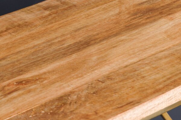 Konsolentisch Mango Holz Metall in Natur Messing 119 cm