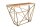Konsolentisch Mango Holz Metall in Natur Messing 119 cm
