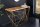 Konsolentisch Mango Holz Metall in Natur Messing 119 cm