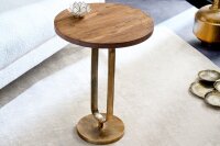 Beistelltisch rund Ø 45 cm Mango Holz Metall...