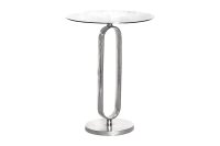 Beistelltisch Metall in Weiß Silber 45x45 cm...