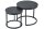 Beistelltisch 2er Set MDF Metall in Schwarz rund