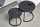Beistelltisch 2er Set MDF Metall in Schwarz rund