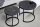 Beistelltisch 2er Set MDF Metall in Schwarz rund