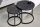 Beistelltisch 2er Set MDF Metall in Schwarz rund