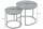 Beistelltisch 2er Set MDF Metall in Schwarz rund