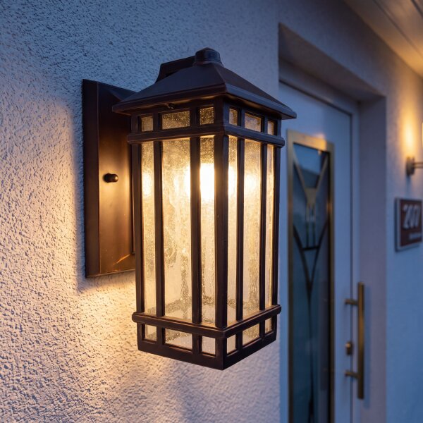 Wandlampe Außen Regenglas Aluminium Haus IP44