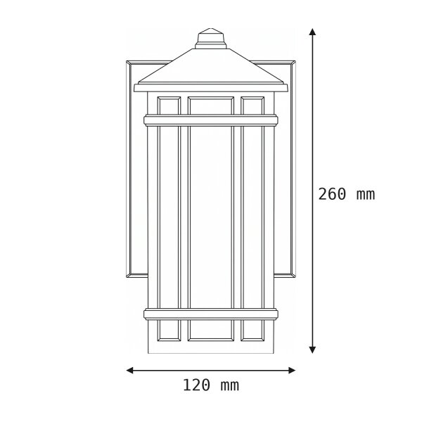 Wandlampe Außen Regenglas Aluminium Haus IP44