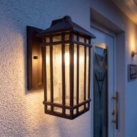 Wandlampe Außen Regenglas Aluminium Haus IP44