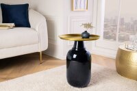 Beistelltisch Metall in Gold Schwarz 40x40 cm Handarbeit