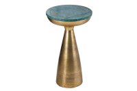 Beistelltisch Marmor Metall in Grün Gold 30x30 cm...