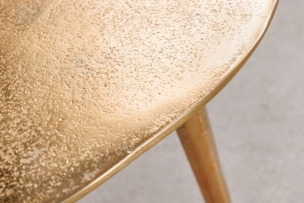 Couchtisch 2er Set Metall in Gold Dreibein Handarbeit