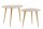 Couchtisch 2er Set Metall in Gold Dreibein Handarbeit
