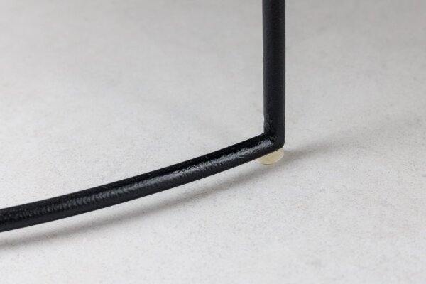 Beistelltisch 2er Set Silber Schwarz mit Tabletts Handarbeit
