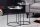 Beistelltisch 2er Set Silber Schwarz mit Tabletts Handarbeit
